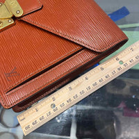 Louis Vuitton Epi Pochette Sellier Dragone Rust Handbag