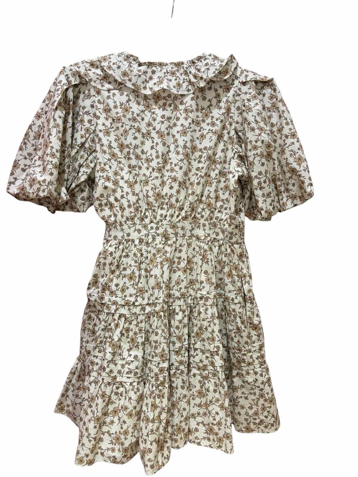 En Saison Cream Multi Size S Dress