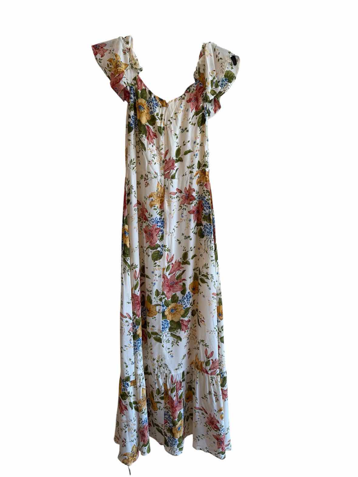 Reformation White Multi Size 8 Dress
