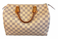Louis Vuitton Damier Azur Canvas Speedy 30 Navy and Cream Handbag