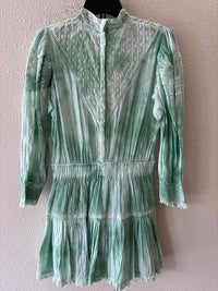 Love Shack Fancy Green and White Size S Dress