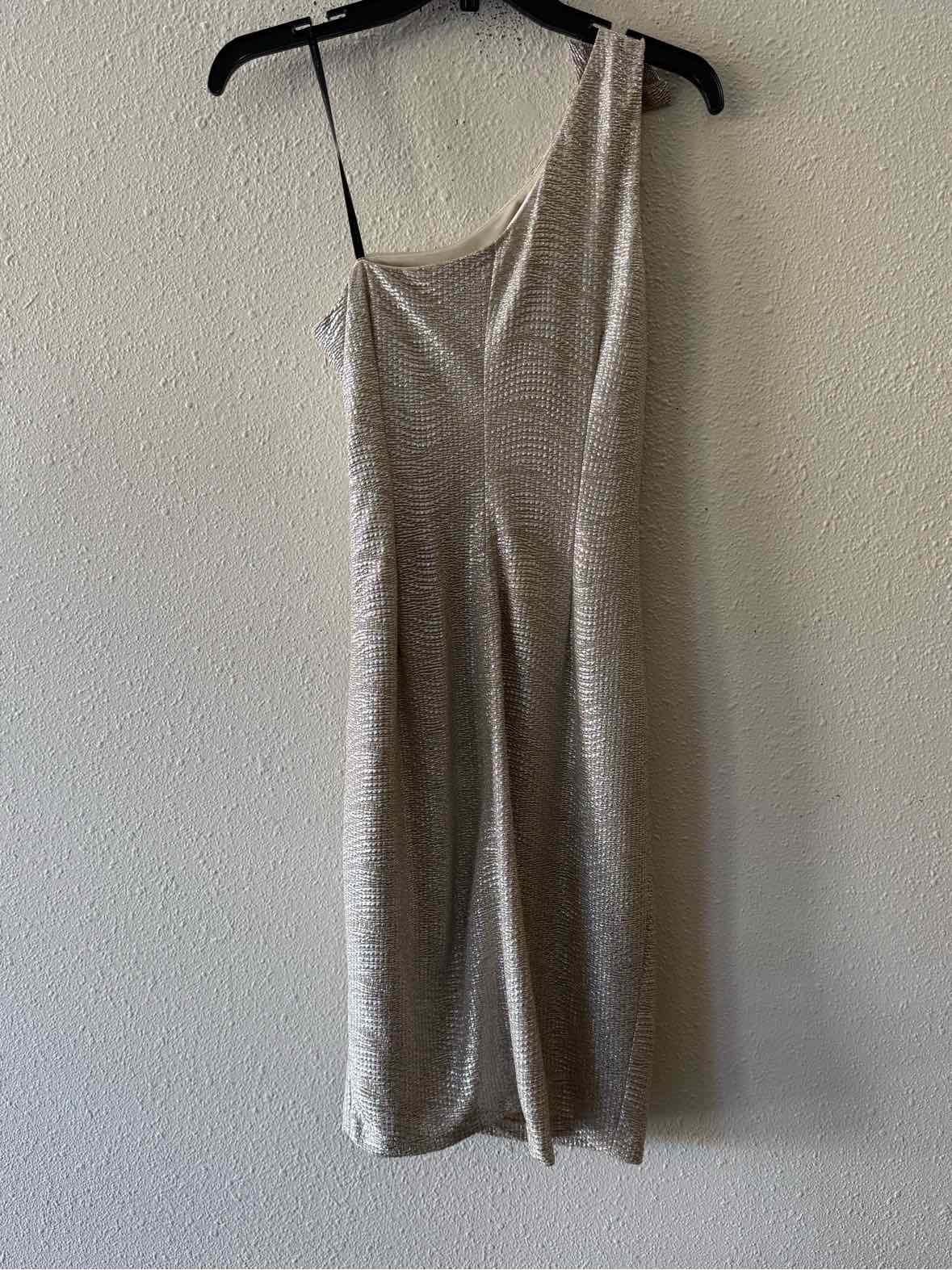 David Meister Metallic champagne Size 6 Dress