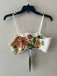 farm rio White Multi Size S Bustier