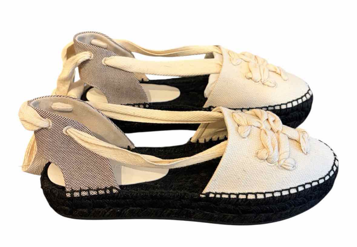 Tory Burch Natural and Black Size 9.5 Shoes