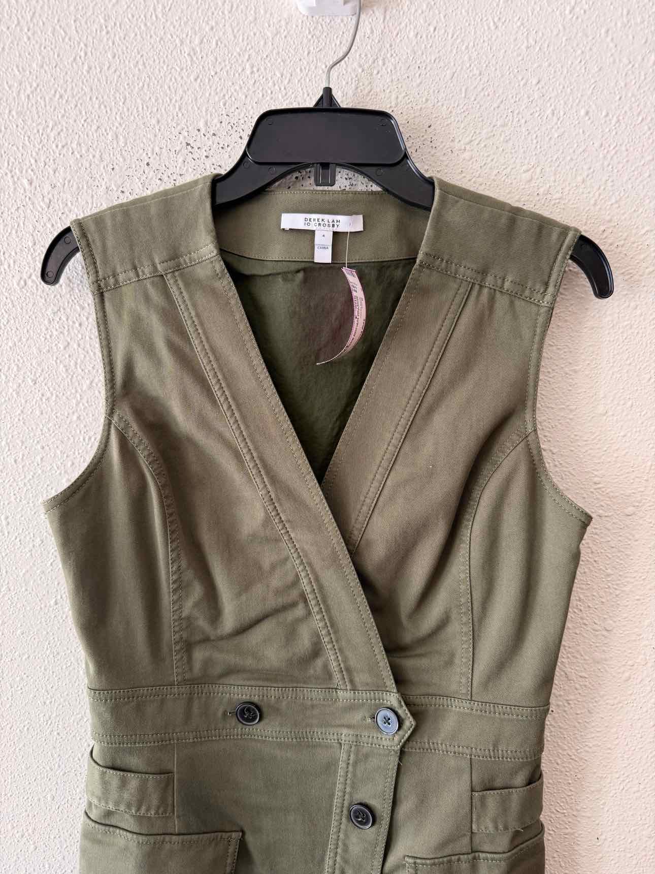 Derek Lam 10 Crosby Army Green Size 4 Dress