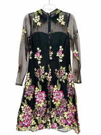 Marchesa Notte Black Multi Size 6 Dress