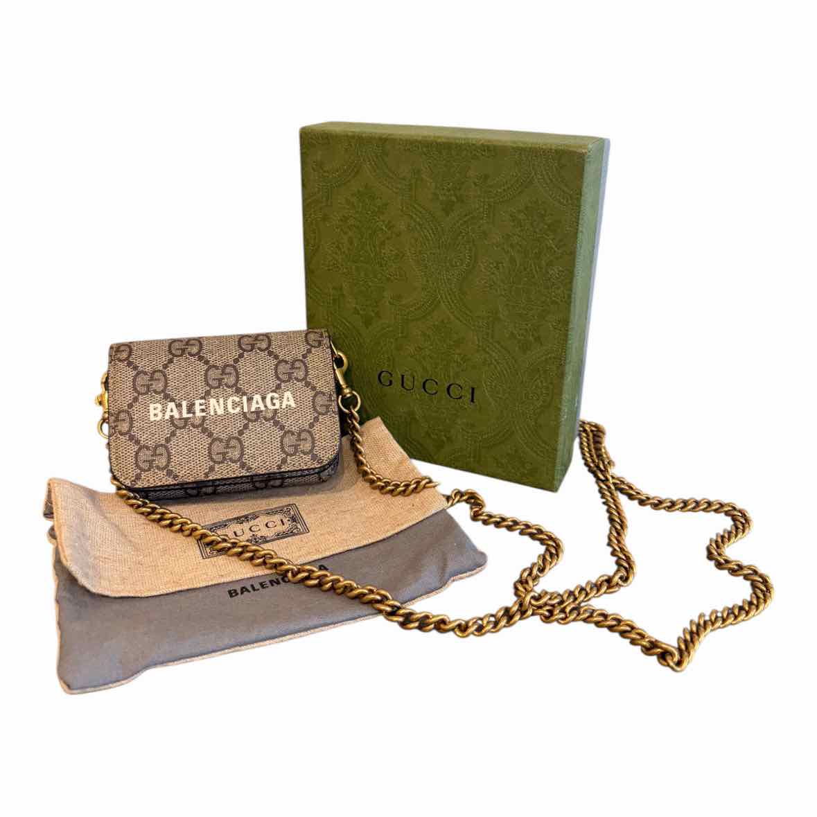 Gucci x Balenciaga beige and brown Handbag