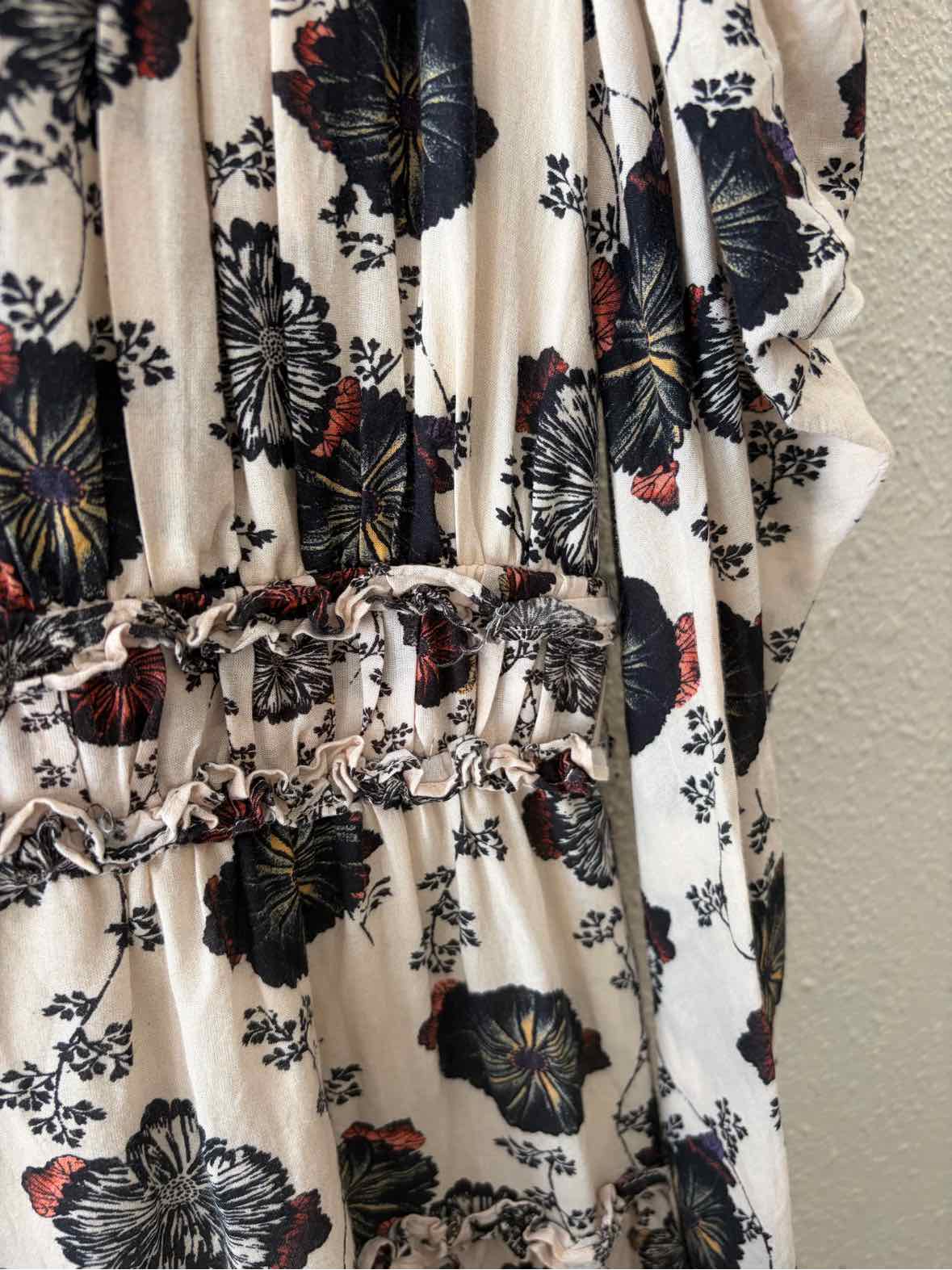 ULLA JOHNSON Cream Multi Size 0 Dress