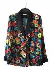 alice + olivia Black Multi Size S Blazer