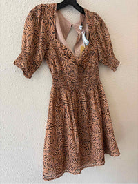 Charlie Holiday Light Brown Multi Size XS Dress