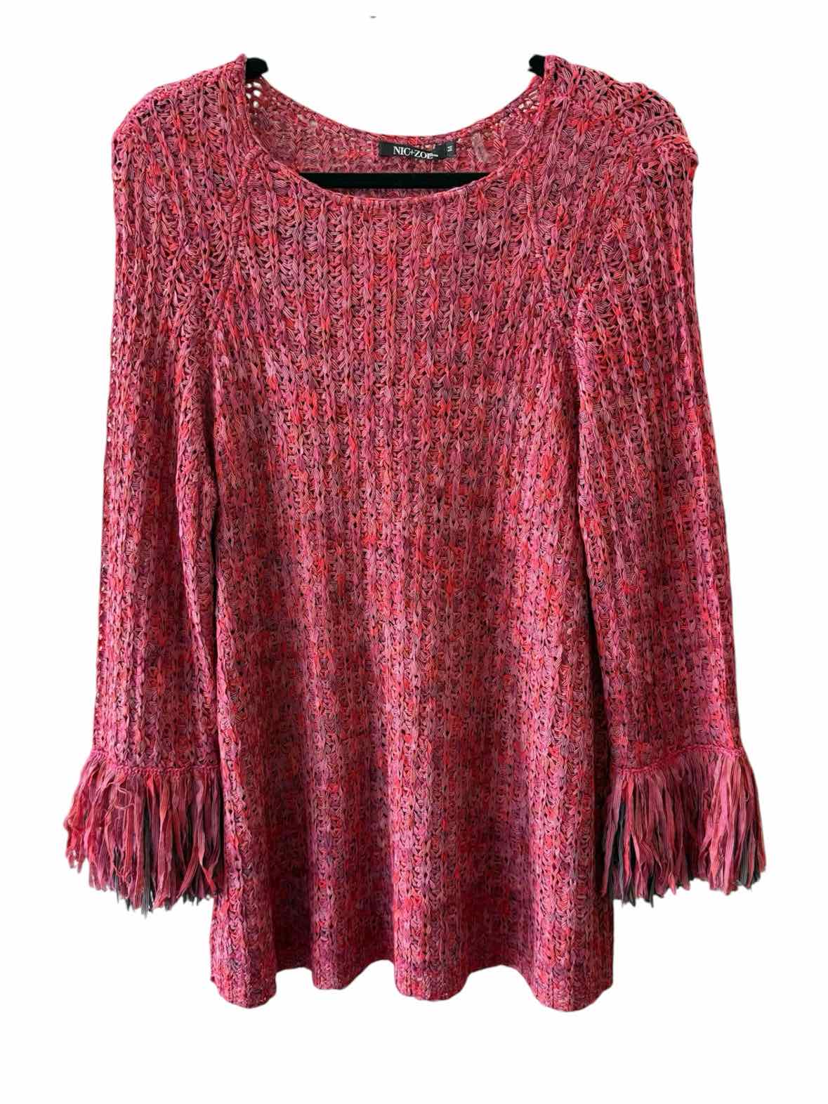 Nic+Zoe Marled pink & orange Size M Sweater