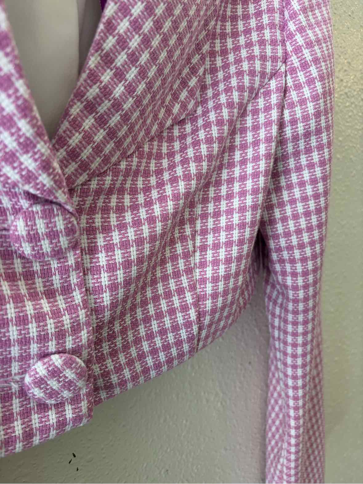 Hemline Pink and White Size S Blazer