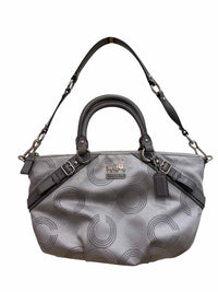 Coach Madison Dotted OP Art Sophia Satche Gray Handbag