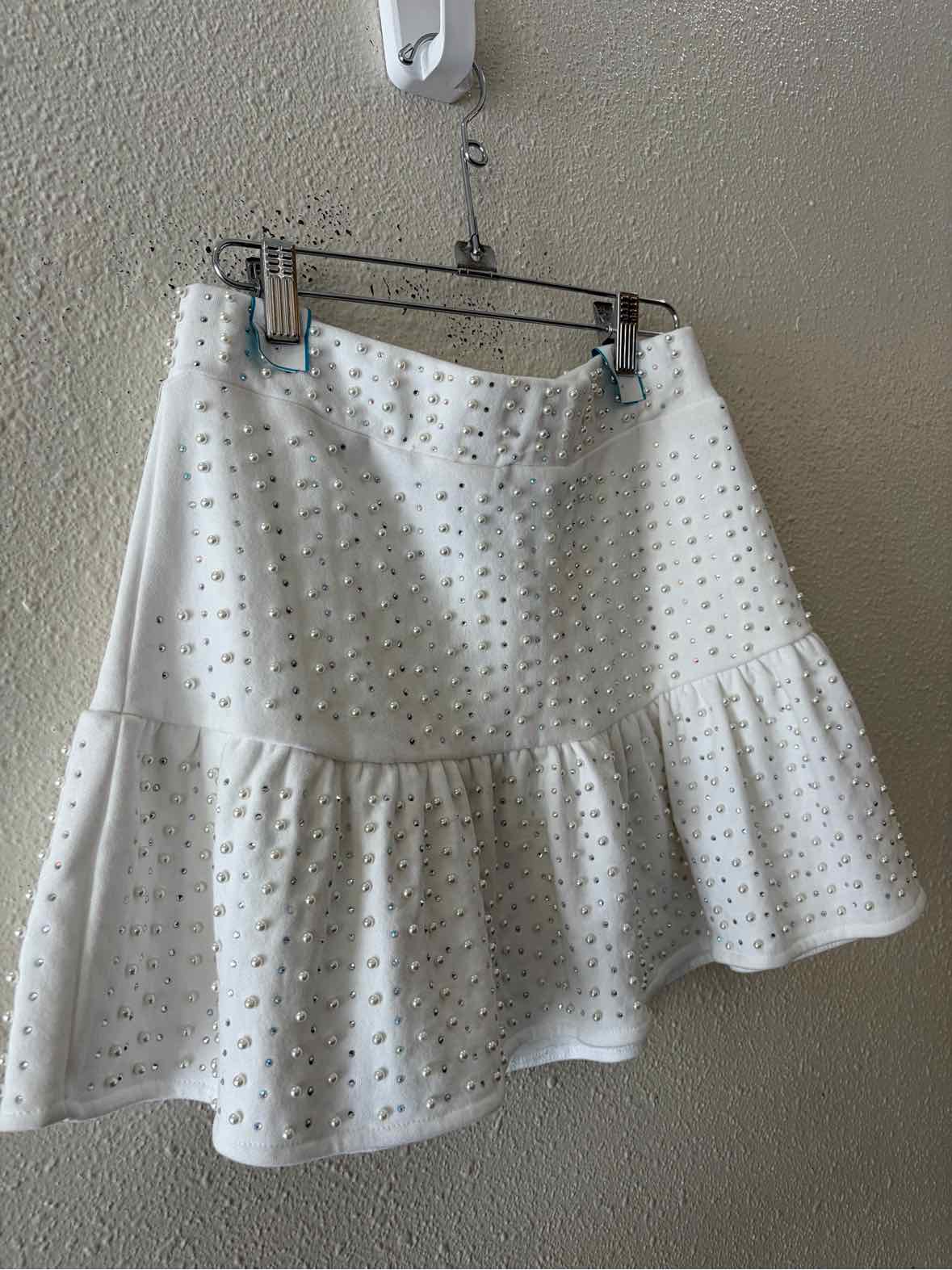Queen of Sparkles White Size S Skirt