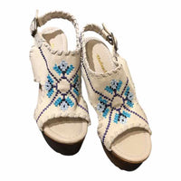Madison Harding Ivory Multi Size 7 Shoes