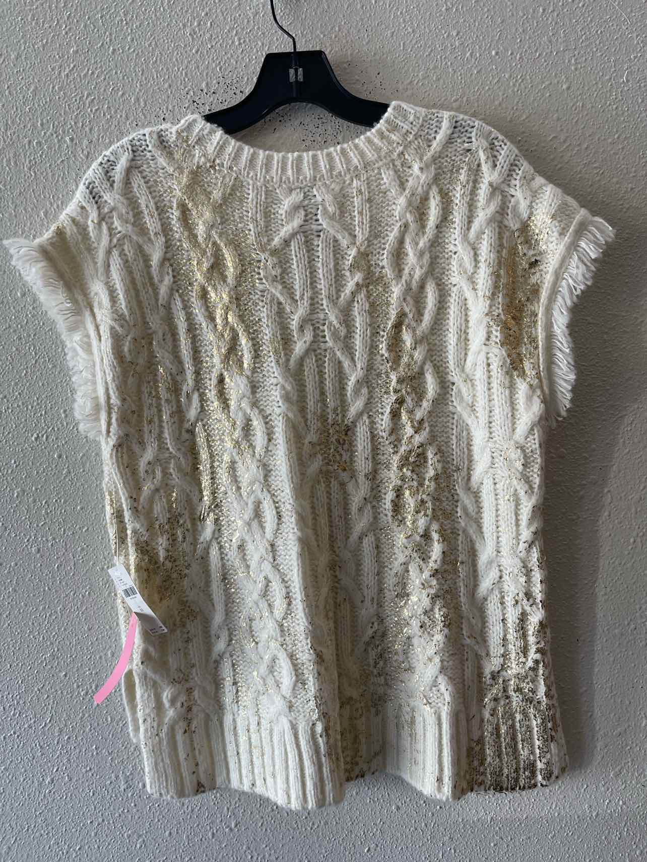 Anthropologie Cream and Gold Size XS Shirt