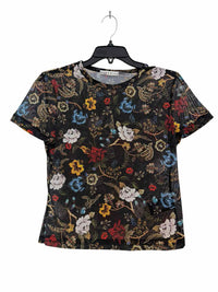 alice + olivia Black and Blue Multi Size L Shirt