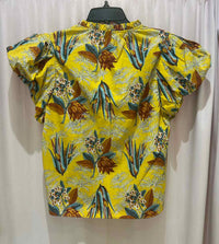 ULLA JOHNSON Yellow Multi Size 8 Shirt