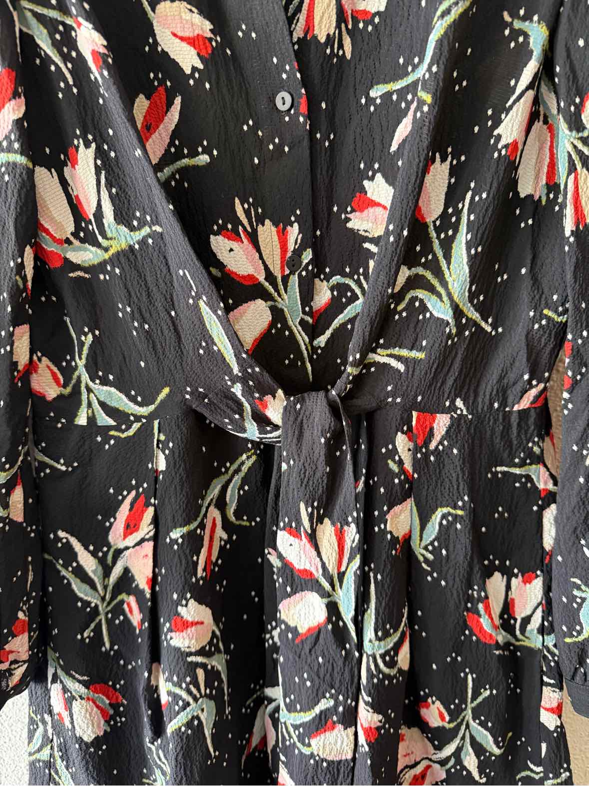 Rebecca Taylor Black Multi Size 6 Dress