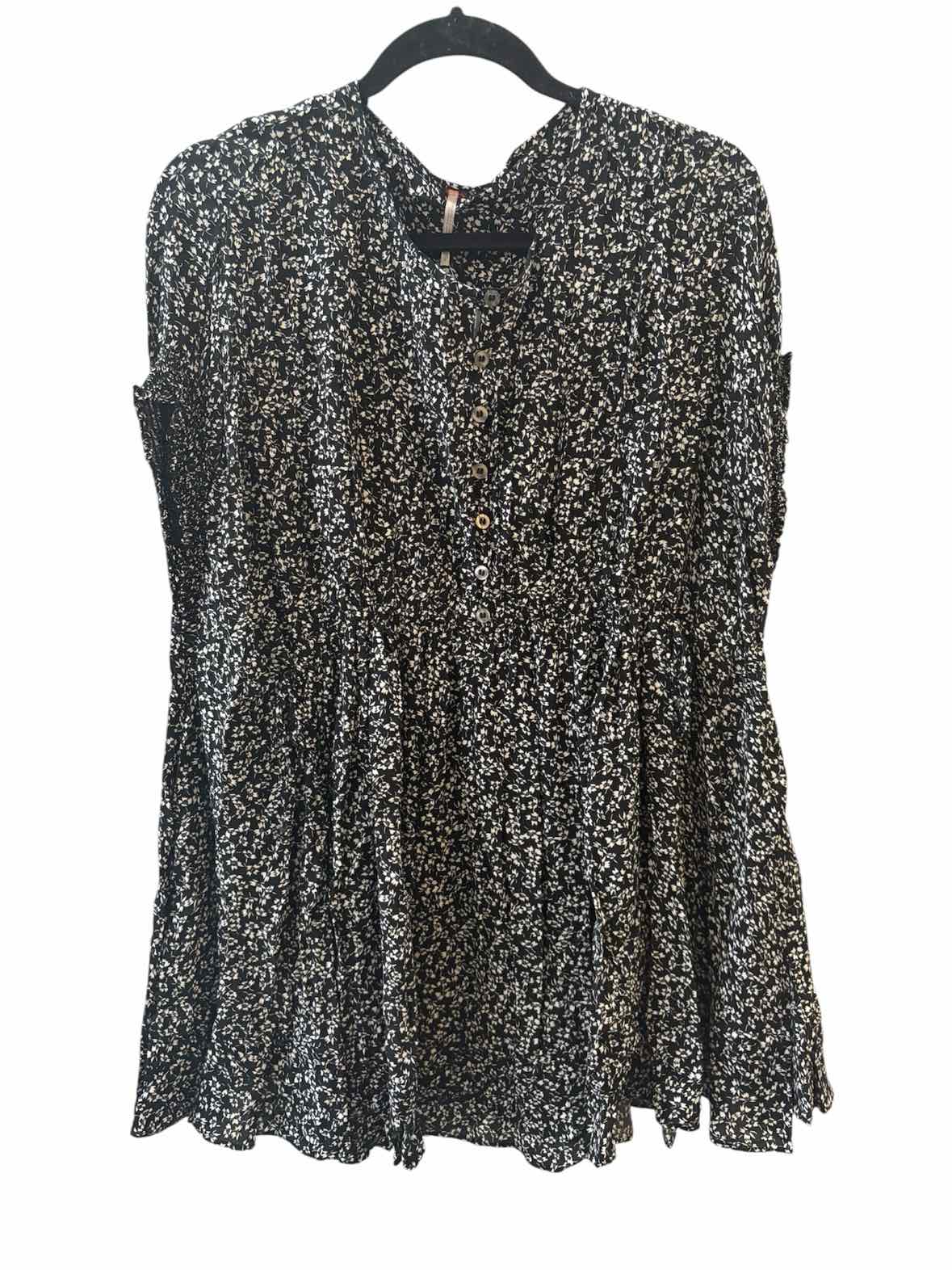 Free People Black and white Size S Dress