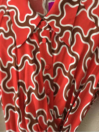 diane von furstenberg Red and Brown Size S Dress