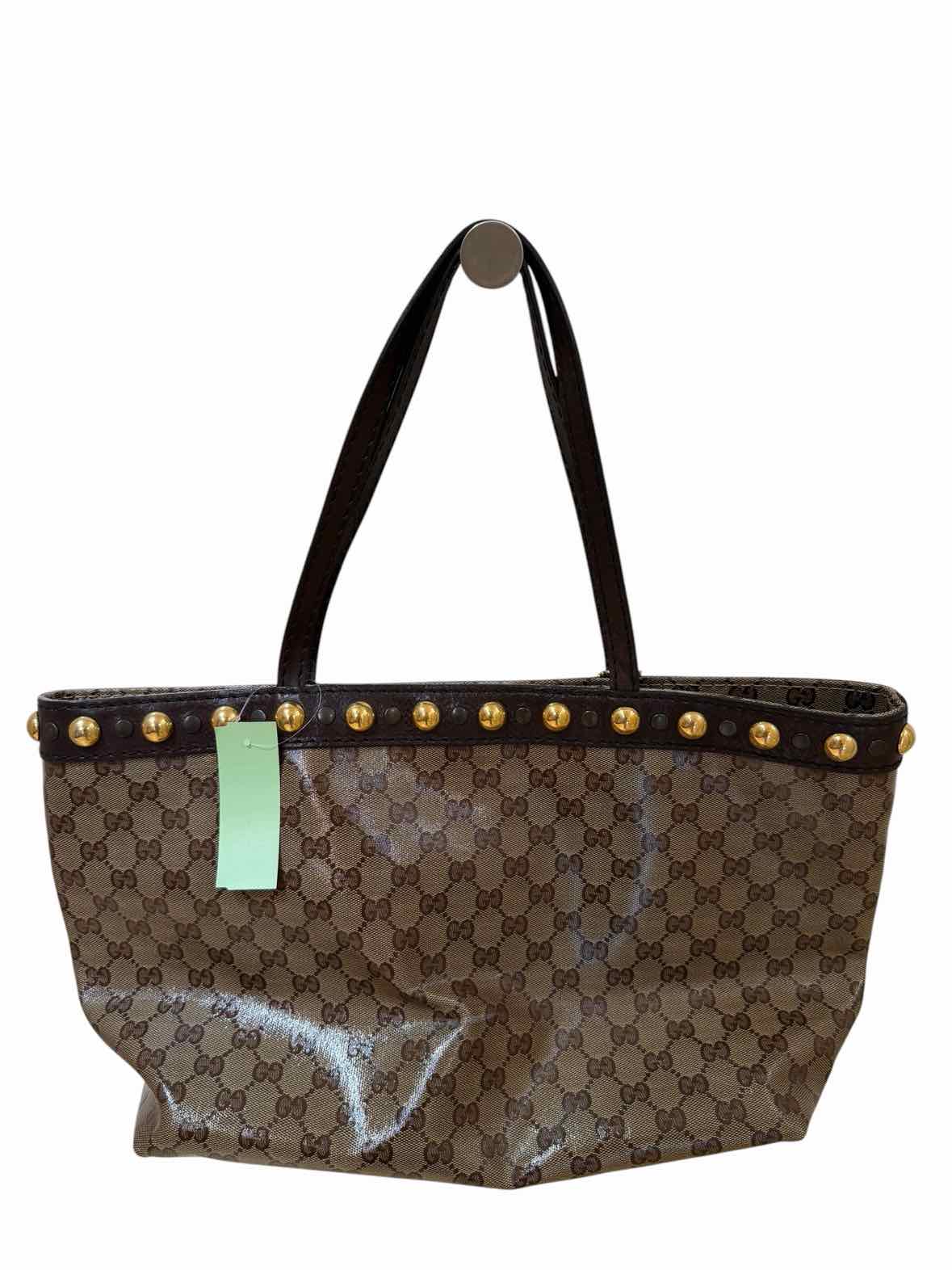 Gucci GG Crystal Babouska Brown Handbag