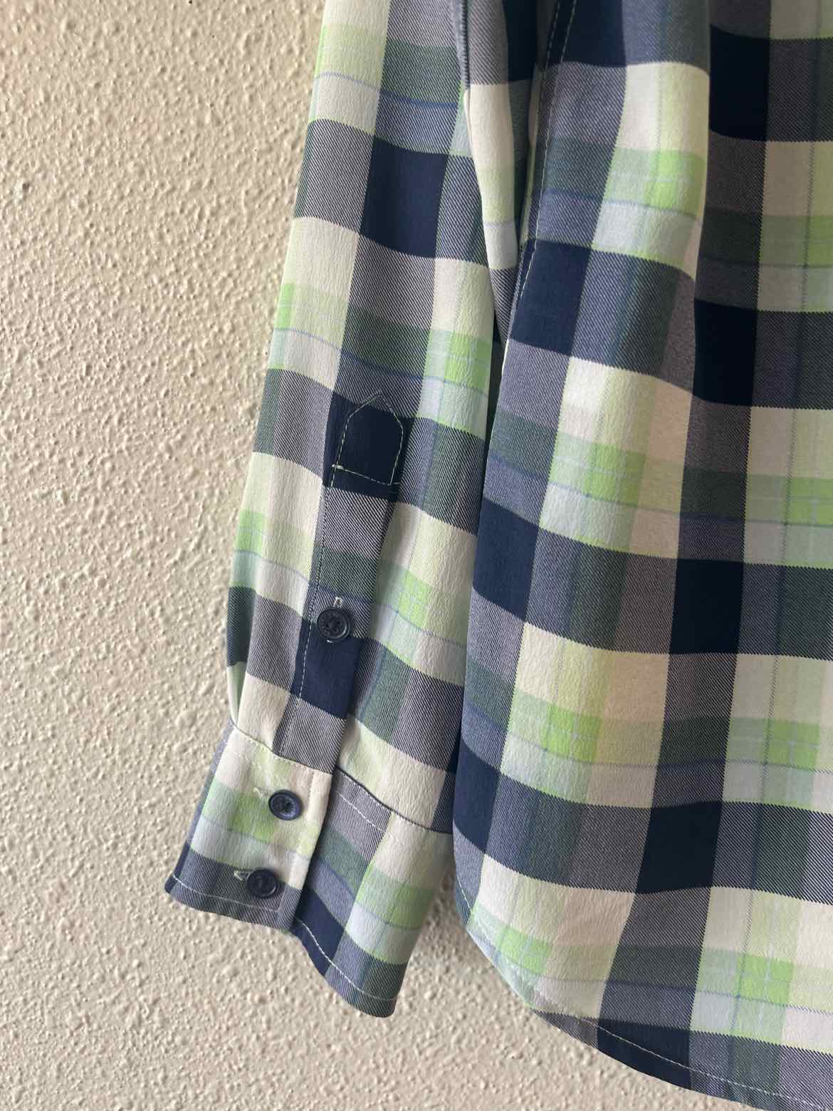 Equipment Blue and Green Size M Shirt