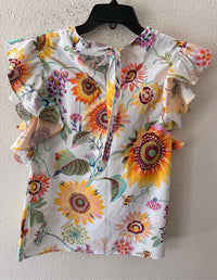 Elie. By Elie Tahari White Multi Size M Shirt