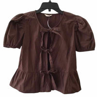 Sim & Sam Brown Size S Shirt