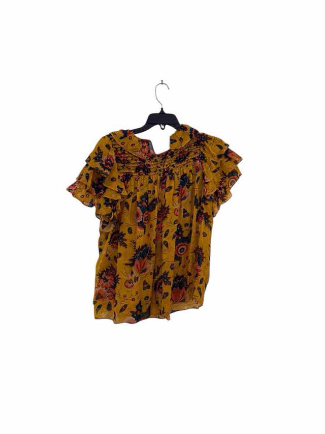 ULLA JOHNSON Mustard multi Size 0 Blouse