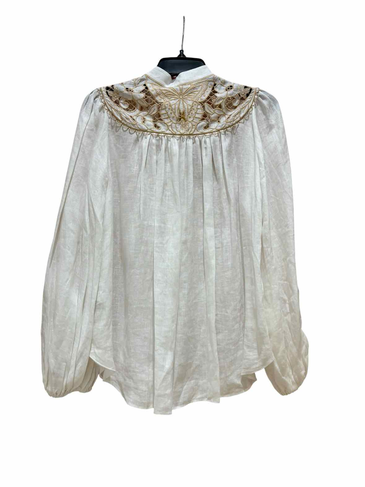Zimmermann White and Beige Size 0 Shirt