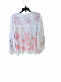 Johnny Was Workshop White & Pastel Size L Shirt