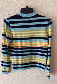 J Crew Blue Multi Size M Sweater