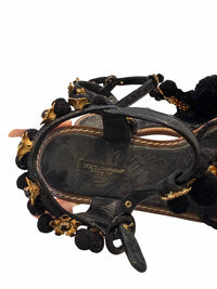 Dolce & Gabbana Black and Gold Size 36 Shoes