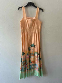 Talbots Orange Multi Size 2 Dress