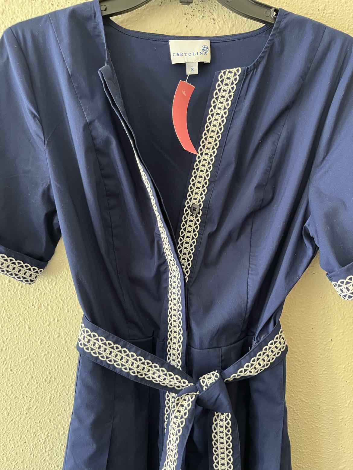 Cartolina Navy and White Size S Dress