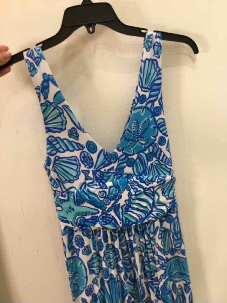 lilly pulitzer cut out maxi dress Lily Pulitzer Blue Multi Size XS Dress – Swap Boutique
