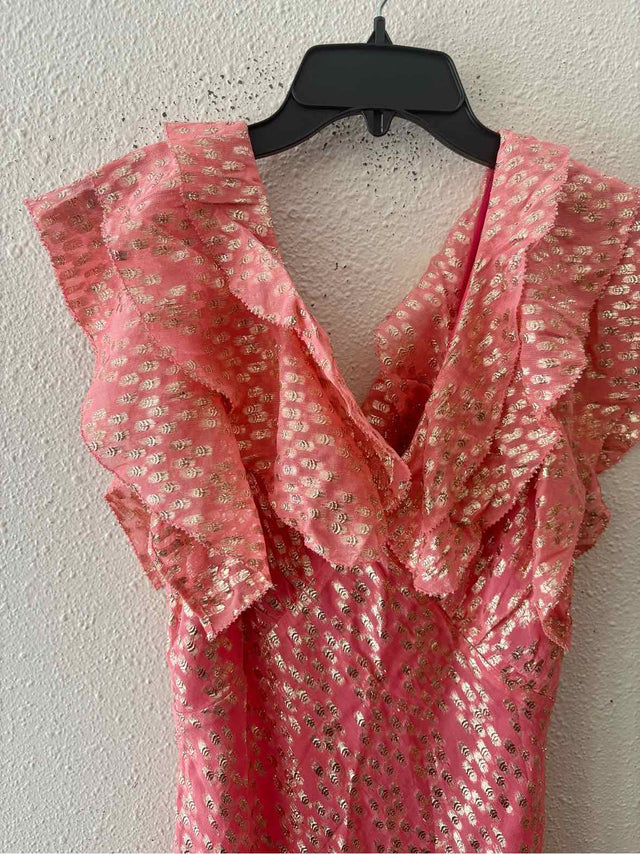 Never Fully Dressed Pink and Gold Size 4 Dress