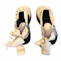 Tory Burch Natural and Black Size 9.5 Shoes