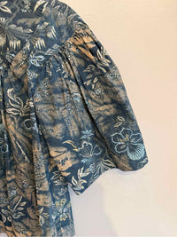 ULLA JOHNSON blue and coral Size 8 Shirt