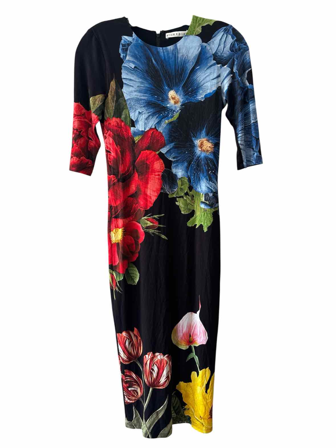 alice + olivia Black Multi Size 0 Dress