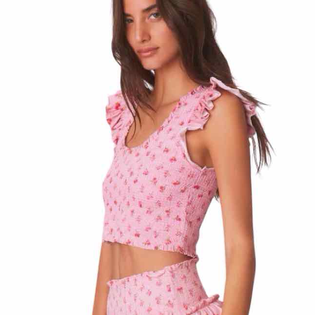 Love Shack Fancy Cherry Pink Size XL Shirt