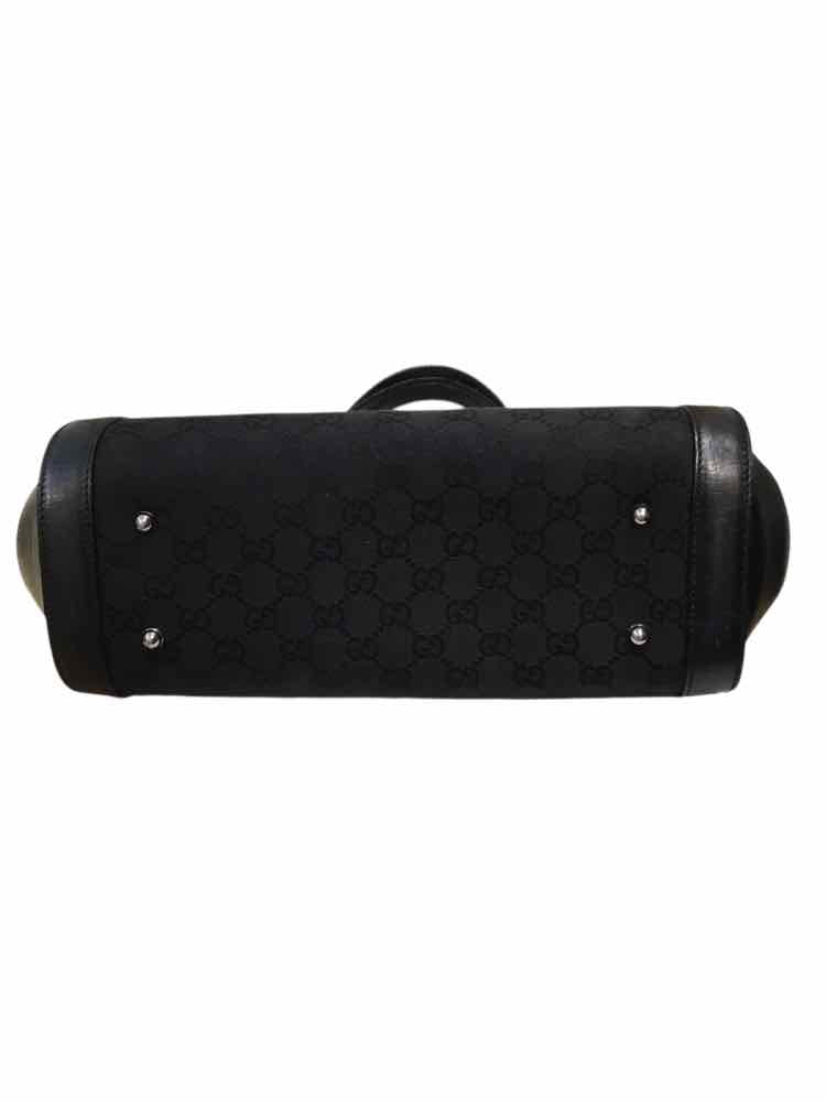 Gucci GG Canvas Bamboo Bullet Black Handbag