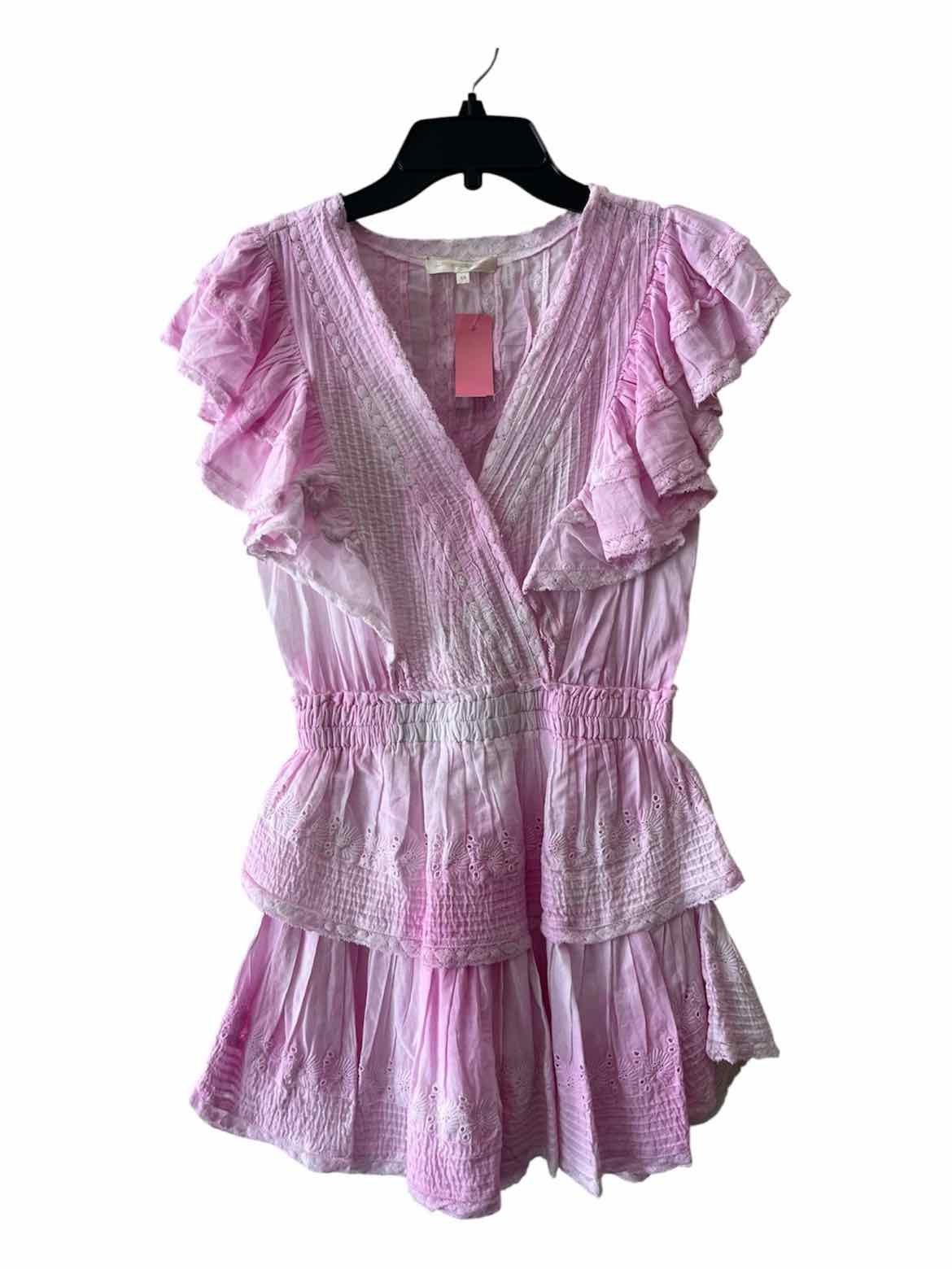 Love Shack Fancy Pink and White Size XS Dress