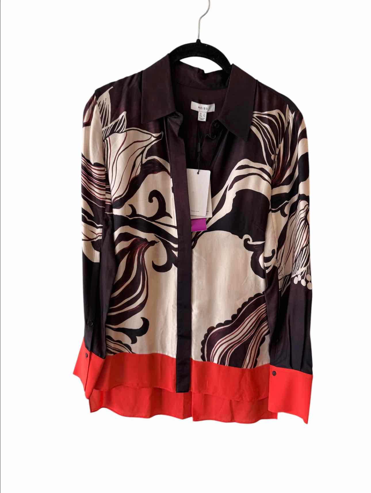 Reiss Cream Multi Size 0 Shirt