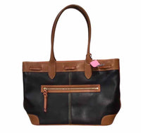 Dooney & Bourke Saffiiano leather bag black and brown Handbag