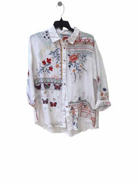 Johnny Was white & multi color Size M Shirt