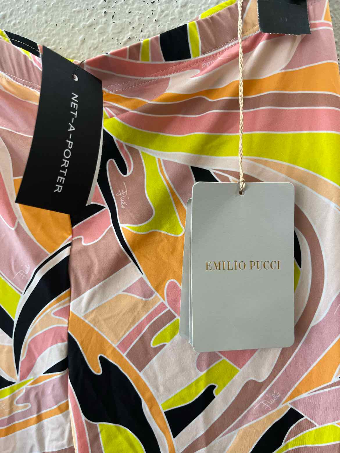 Emilio Pucci Orange Multi Size 38 Leggings