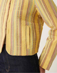 Free People Yellow Multi Size XS Blazer