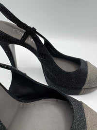 Chanel Black and Grey Size 38 Shoes
